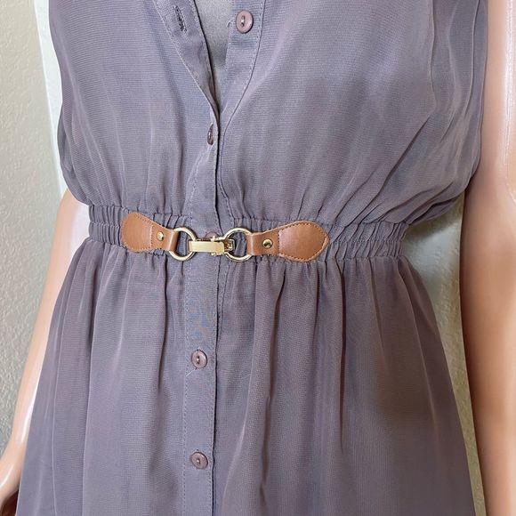 RnB A-Line Sleeveless Knee - Length Summer Tan Dress for Women SZ SM - Picture 4 of 11